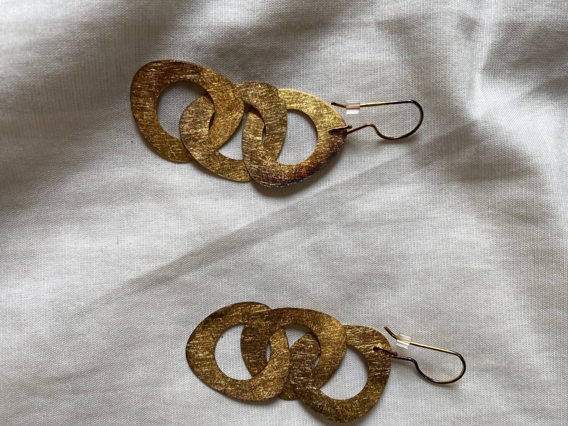 Paire de pendants d’oreille en vermeil