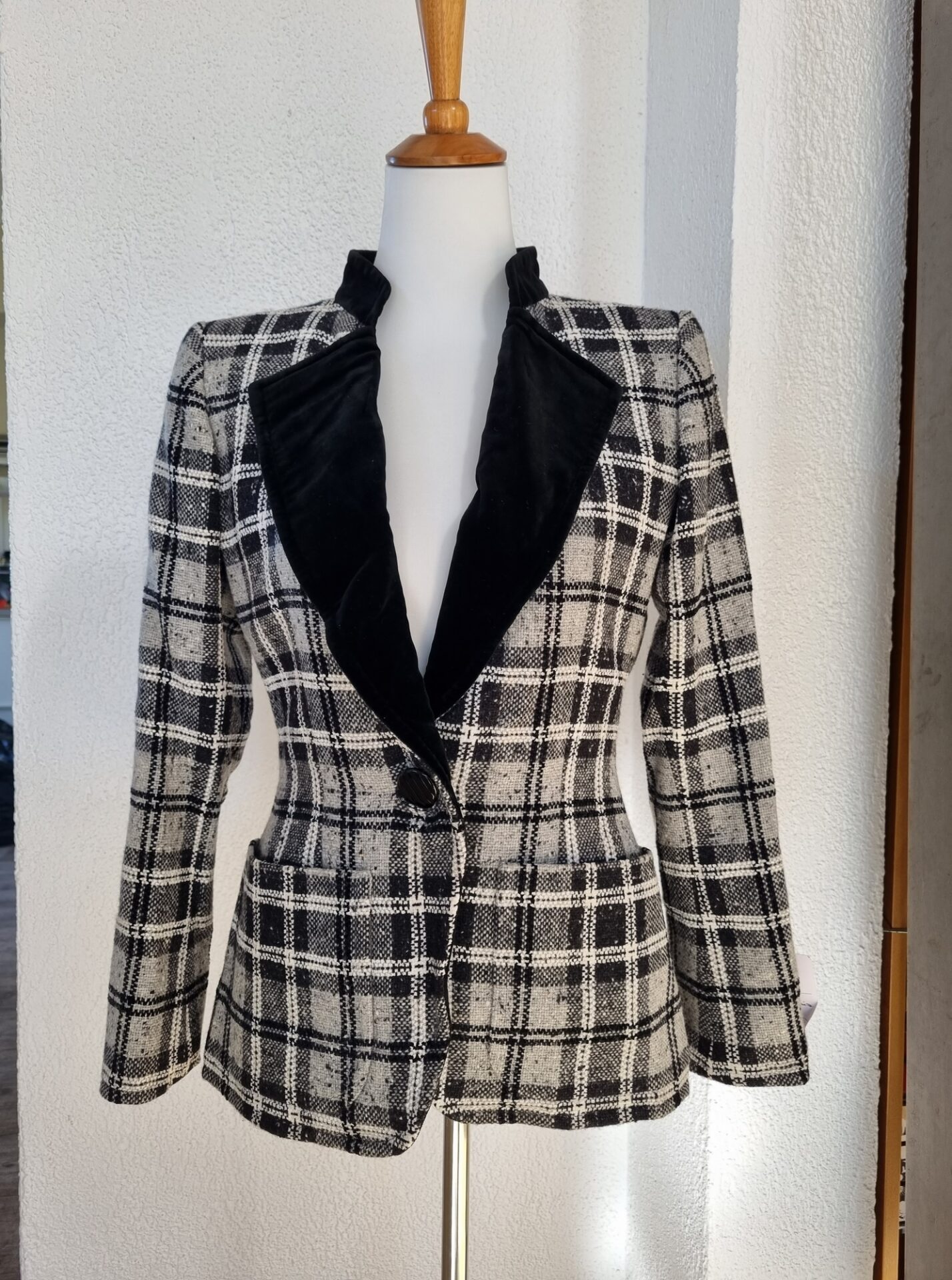 Veste en tartan Yves Saint Laurent