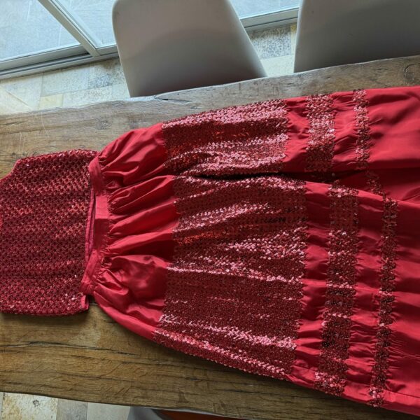 Ensemble soie et sequins Ted Lapidus haute couture vintage