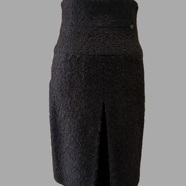 Chanel jupe mi-longue en tweed de mohair, laine et viscose