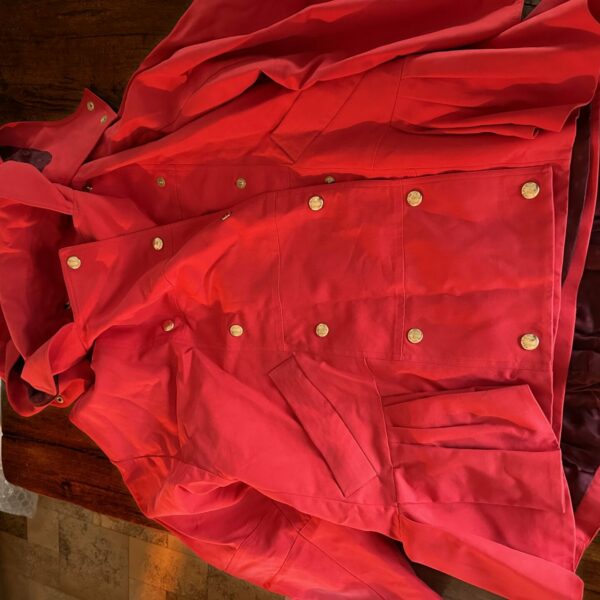 Manteau en coton rouge avec capuche KENZO